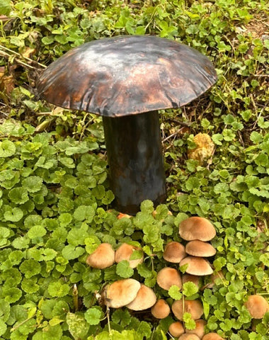 Copper Mushroom Sculptures