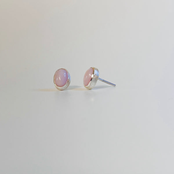 Sterling Silver Summer Earring Collection - Pink Opal