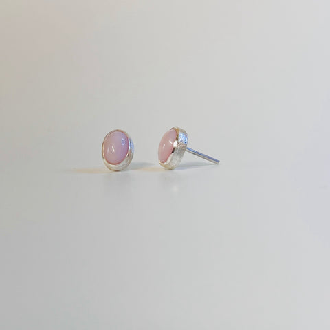 Sterling Silver Summer Earring Collection - Pink Opal