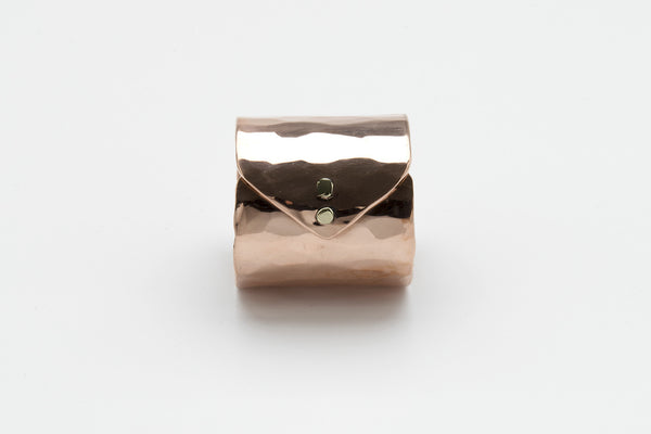 Copper Folded Envelope Napkin Ring