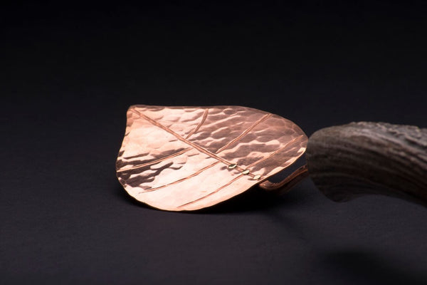 Copper Aspen Leaf Pie Server