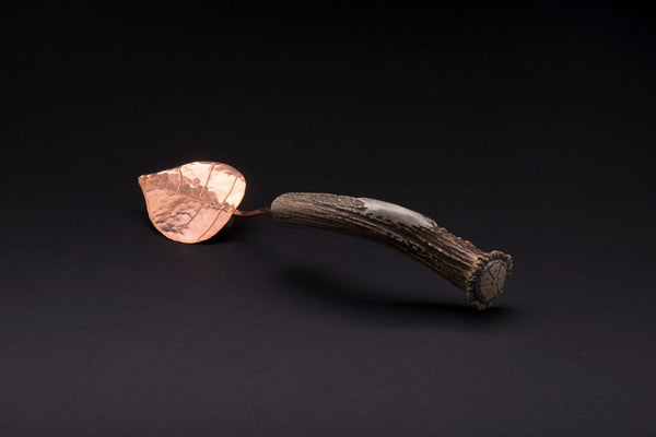 Copper Aspen Leaf Pie Server