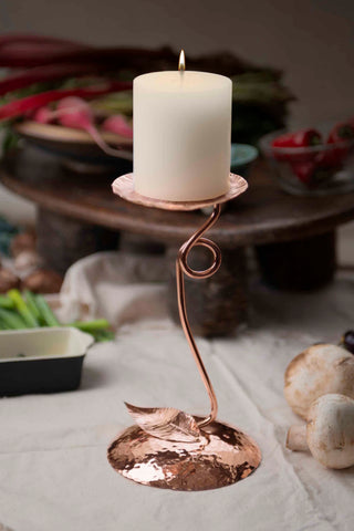 Copper Pillar Candleholder