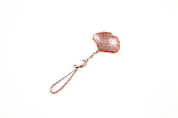 Copper Ginkgo Large Pierced Spoon