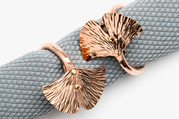 Copper Ginkgo Leaf Napkin Ring