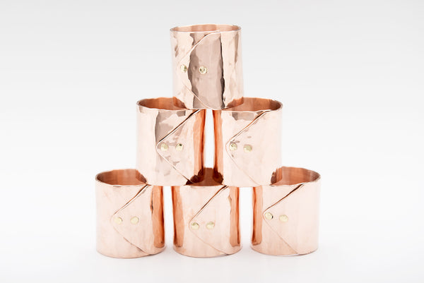 Copper Folded Envelope Napkin Ring