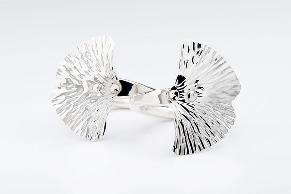 Silver Ginkgo Napkin Ring