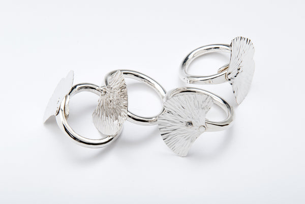 Silver Ginkgo Napkin Ring