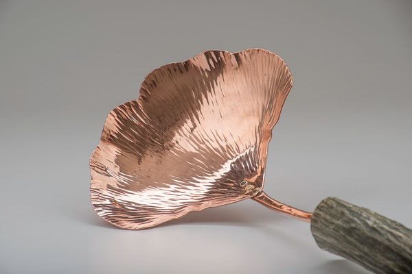 Copper Ginkgo Small Serving Spoon