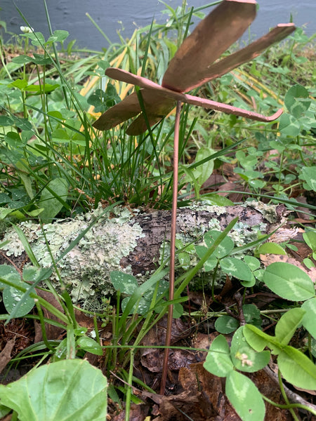 Copper Dragonfly Sculpture