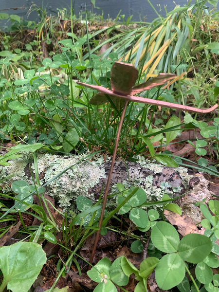 Copper Dragonfly Sculpture