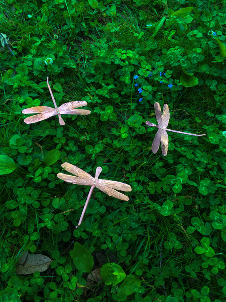 Copper Dragonfly Sculpture