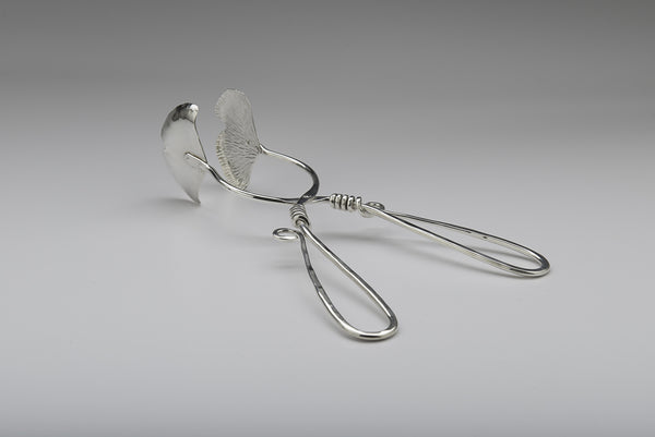 Silver Ginkgo Salad Tongs