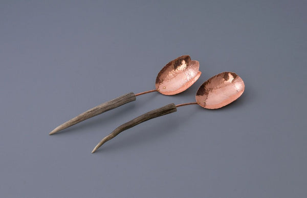 Copper Medium Spoon Salad Set