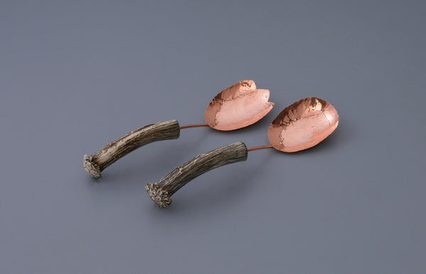 Copper Medium Spoon Salad Set