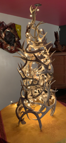 Antler Tree with Copper Rivets