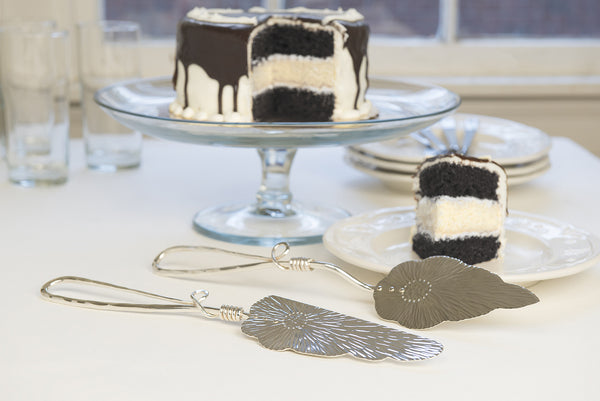 Silver Cake Knife & Server Set