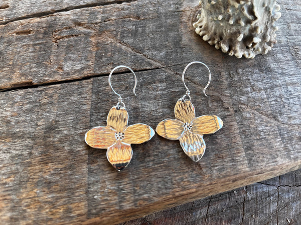 Sterling Silver Dogwood Earrings