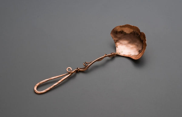 Copper Ginkgo Small Serving Spoon