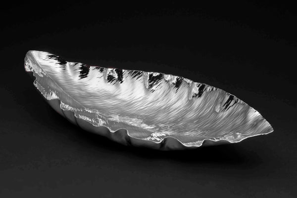 Silver Banana Leaf Bowl