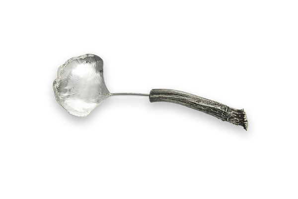 Silver Ginkgo Large Serving Spoon