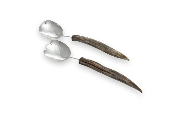 Silver Medium Spoon Salad Set