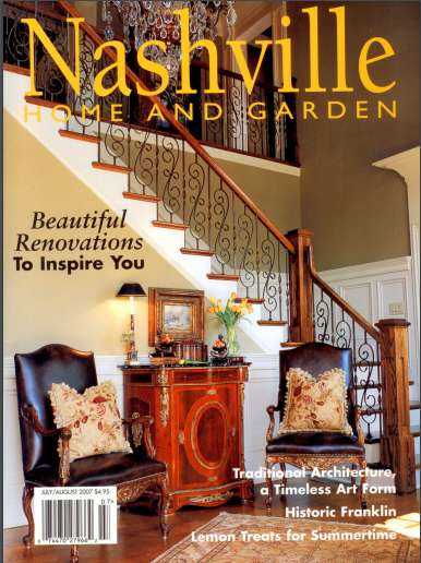 Nashville Home and Garden Magazine- July/August 2007