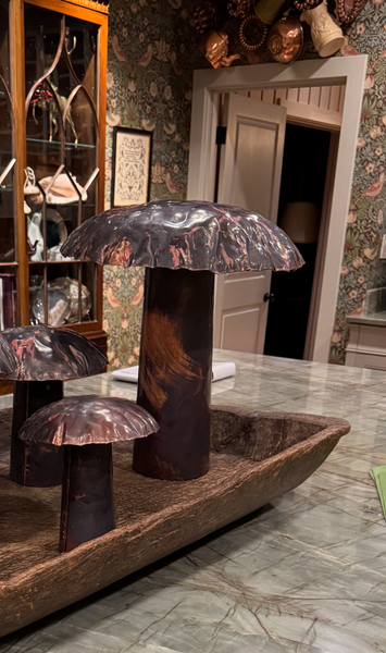 Copper Mushroom Sculptures