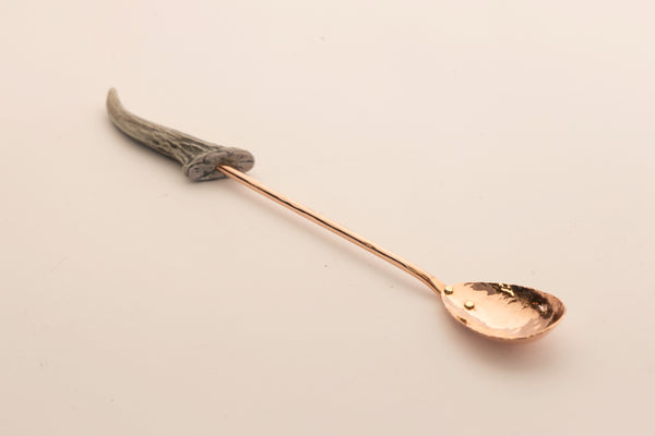 Copper Tasting Spoon with Antler