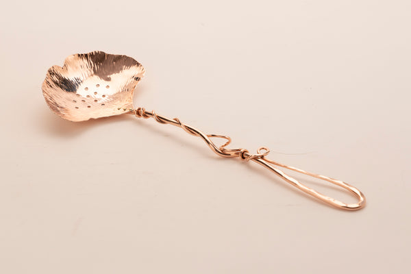 Copper Ginkgo Large Pierced Spoon