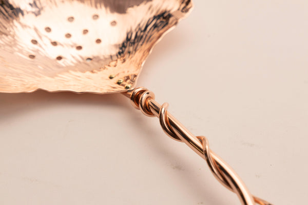 Copper Ginkgo Large Pierced Spoon