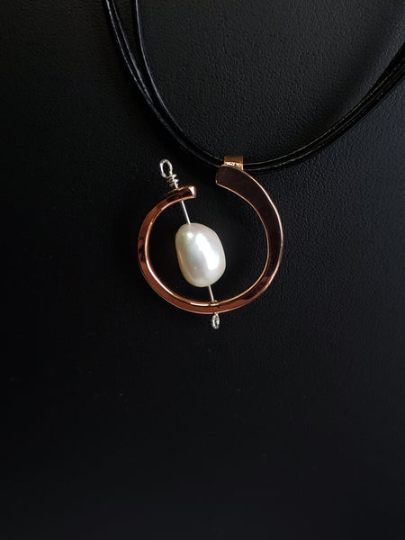 Abstract Pearl Pendant