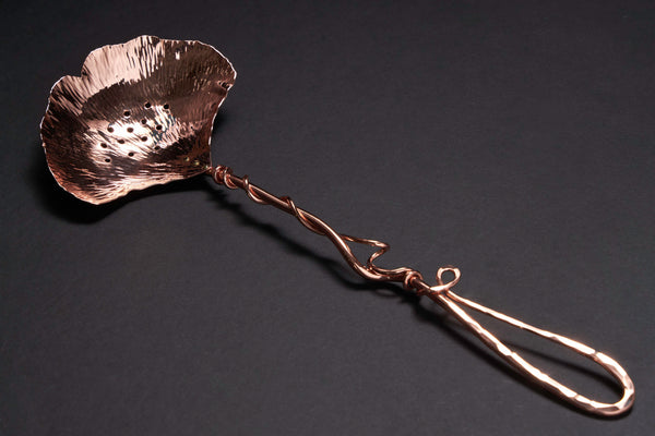 Copper Ginkgo Large Pierced Spoon