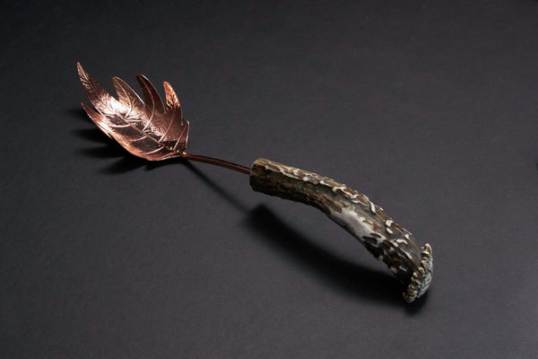 Copper Fern Pasta Server