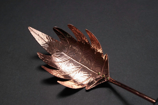 Copper Fern Pasta Server