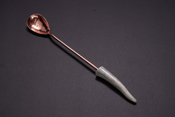 Copper Tasting Spoon with Antler
