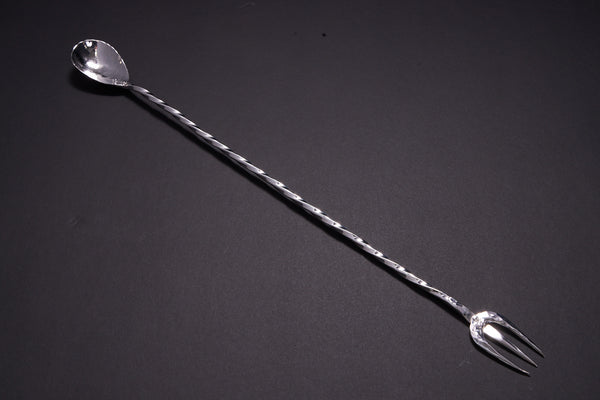 Silver Trident Fork Bar Spoon