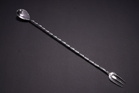 Silver Trident Fork Bar Spoon