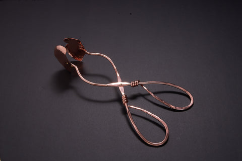 Copper Ginkgo Salad Tongs