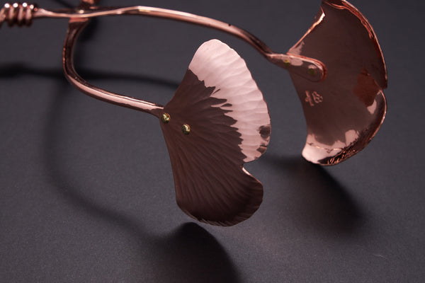 Copper Ginkgo Salad Tongs