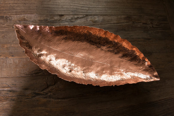 Copper Magnolia Leaf Bowl