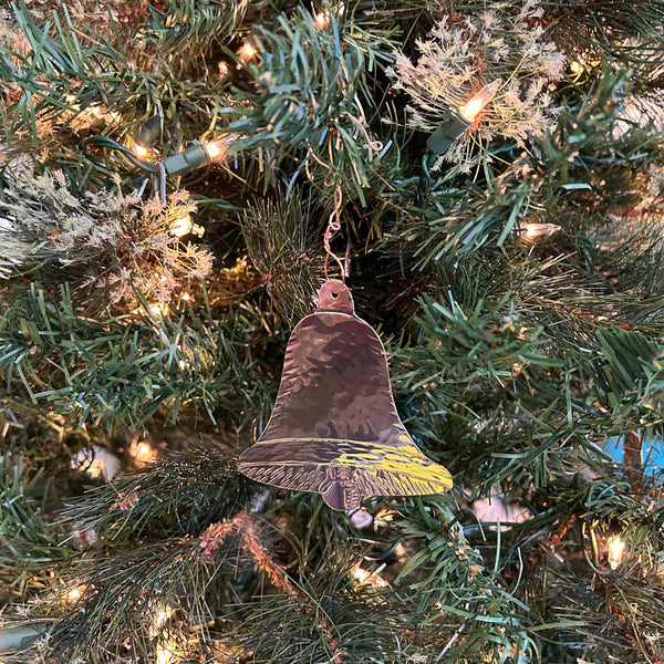 Copper Snow Bell Ornament