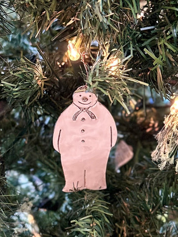 Copper Snowman Ornament