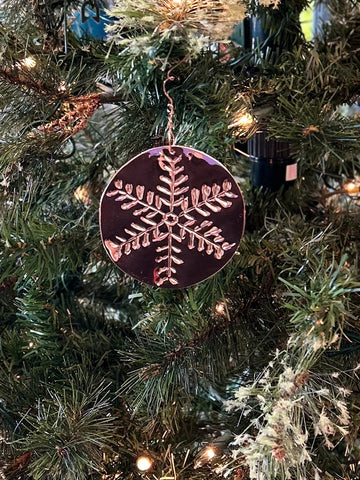 Copper Snowflake Ornament