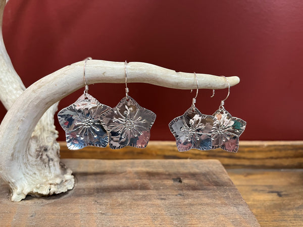 Sterling Silver Lenten Rose Earrings
