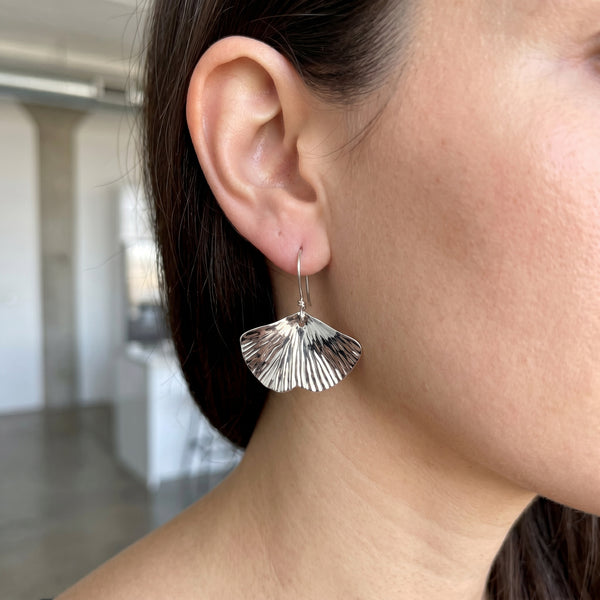 Silver Ginkgo Jewelry Set