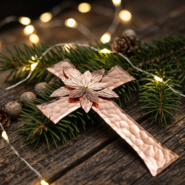 2026 Limited Edition Poinsettia Christmas Cross