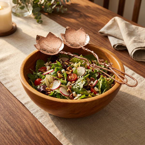Copper Tulip Poplar Salad Set