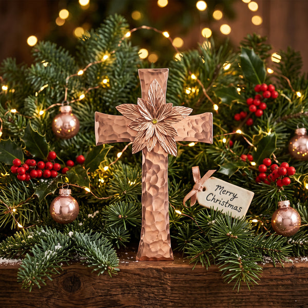 2026 Limited Edition Poinsettia Christmas Cross