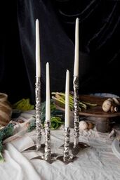 Silver Crunched Candlestick